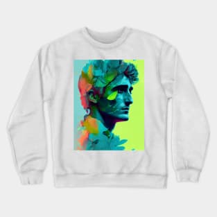 Abstract pop art style portrait of man Crewneck Sweatshirt